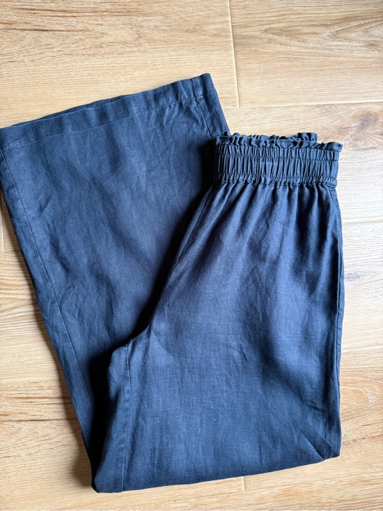 Esmaee Pants - Esmaee’ Linen Wide Leg Pant in Blue